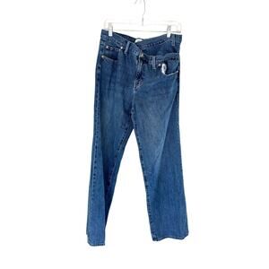 Pistola Medium Wash Bobbie Crossover‎ Front Mid-Rise Wide Leg Jeans Size 28